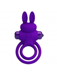 Фиолетовое эрекционное кольцо с вибростимуляцией клитора Vibrant Penis Ring III - Baile - в Мурманске купить с доставкой