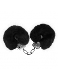 Черные меховые наручники Love с ключиками - Baile - купить с доставкой в Мурманске
