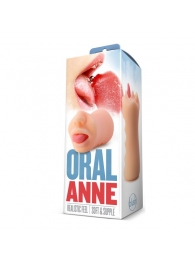 Телесный мастурбатор-ротик с язычком Oral Anne - Blush Novelties - в Мурманске купить с доставкой