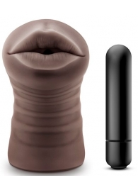 Коричневый мастурбатор-ротик Heather - Blush Novelties - в Мурманске купить с доставкой