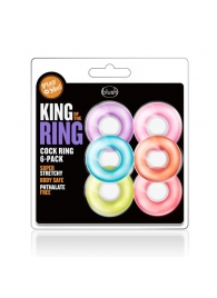 Набор из 6 эрекционных колец King of the Ring - Blush Novelties - в Мурманске купить с доставкой