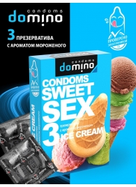 Презервативы для орального секса DOMINO Sweet Sex с ароматом мороженого - 3 шт. - Domino - купить с доставкой в Мурманске