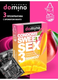 Презервативы для орального секса DOMINO Sweet Sex с ароматом манго - 3 шт. - Domino - купить с доставкой в Мурманске