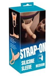 Силиконовый полый страпон на ремнях Silicone Strap-on - 16 см. - Orion - купить с доставкой в Мурманске