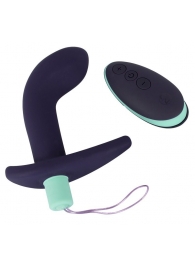 Темно-фиолетовый вибростимулятор простаты с пультом ДУ Remote Controlled Prostate Plug - Orion - в Мурманске купить с доставкой