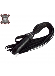 Черная плеть  Ковбой  с ручкой-фаллосом - 55 см. - Sitabella - купить с доставкой в Мурманске