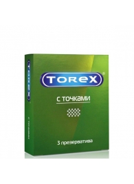 Текстурированные презервативы Torex  С точками  - 3 шт. - Torex - купить с доставкой в Мурманске