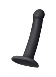 Черный фаллос на присоске Silicone Bendable Dildo S - 17 см. - Strap-on-me - купить с доставкой в Мурманске
