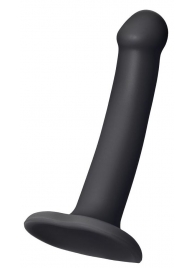 Черный фаллос на присоске Silicone Bendable Dildo S - 17 см. - Strap-on-me - купить с доставкой в Мурманске
