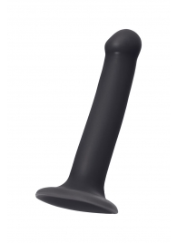 Черный фаллос на присоске Silicone Bendable Dildo M - 18 см. - Strap-on-me - купить с доставкой в Мурманске