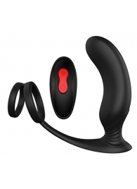 Черный массажер простаты REMOTE P-PLEASER - Dream Toys - в Мурманске купить с доставкой