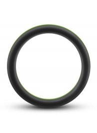 Черно-зеленое эрекционное кольцо Silicone Go Pro Cock Ring - Blush Novelties - в Мурманске купить с доставкой