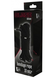 Черная веревка для бондажа BONDAGE ROPE - 10 м. - Dream Toys - купить с доставкой в Мурманске