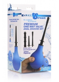 Анальный душ с 3 насадками Premium One-way Valve Anal Douche Set - XR Brands - купить с доставкой в Мурманске