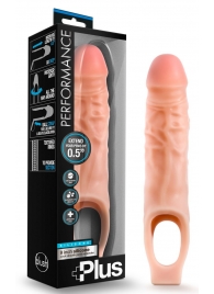 Телесный реалистичный фаллоудлинитель 9 Inch Silicone Cock Sheath Penis Extender - 22,86 см. - Blush Novelties - в Мурманске купить с доставкой