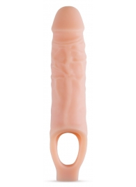 Телесный реалистичный фаллоудлинитель 9 Inch Silicone Cock Sheath Penis Extender - 22,86 см. - Blush Novelties - в Мурманске купить с доставкой