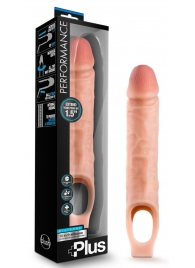 Телесный реалистичный фаллоудлинитель 10 Inch Silicone Cock Sheath Penis Extender - 25,4 см. - Blush Novelties - в Мурманске купить с доставкой