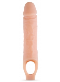 Телесный реалистичный фаллоудлинитель 10 Inch Silicone Cock Sheath Penis Extender - 25,4 см. - Blush Novelties - в Мурманске купить с доставкой