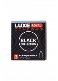 Черные презервативы LUXE Royal Black Collection - 3 шт. - Luxe - купить с доставкой в Мурманске