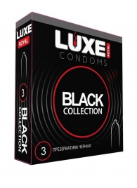 Черные презервативы LUXE Royal Black Collection - 3 шт. - Luxe - купить с доставкой в Мурманске