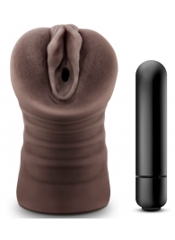 Коричневый мастурбатор-вагина Hot Chocolate Brianna - Blush Novelties - в Мурманске купить с доставкой