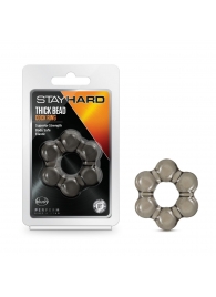 Дымчатое эрекционное кольцо Stay Hard Thick Bead Cock Ring - Blush Novelties - в Мурманске купить с доставкой