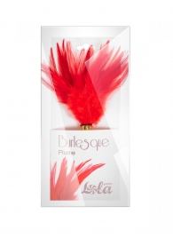 Красный перьевой тиклер Plume - 23 см. - Lola Lingerie - купить с доставкой в Мурманске