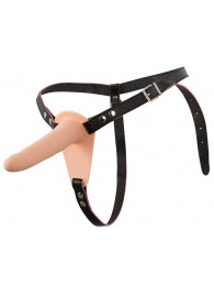 Телесный поясной страпон с вибрацией Vibrating Strap-On - 15,7 см. - Orion - купить с доставкой в Мурманске