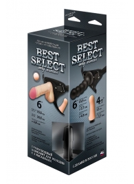 Черный пояс для женщин BEST SELECT с 3 насадками - LOVETOY (А-Полимер) - купить с доставкой в Мурманске