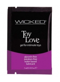 Лубрикант на водной основе для использования с игрушками WICKED Toy Love - 3 мл. - Wicked - купить с доставкой в Мурманске