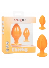 Набор из двух оранжевых анальных пробок Cheeky - California Exotic Novelties