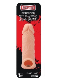 Телесная насадка EXTENDER WITH BALL STRAP 5.5 - 14 см. - Dream Toys - в Мурманске купить с доставкой