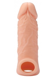 Телесная насадка EXTENDER WITH BALL STRAP 5.5 - 14 см. - Dream Toys - в Мурманске купить с доставкой