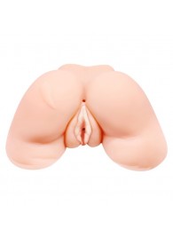 Телесная вибровагина Julie с 2 рабочими отверстиями - Baile - в Мурманске купить с доставкой