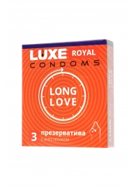 Презервативы с продлевающим эффектом LUXE Royal Long Love - 3 шт. - Luxe - купить с доставкой в Мурманске