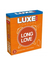 Презервативы с продлевающим эффектом LUXE Royal Long Love - 3 шт. - Luxe - купить с доставкой в Мурманске