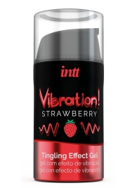 Жидкий интимный гель с эффектом вибрации Vibration! Strawberry - 15 мл. - INTT - купить с доставкой в Мурманске