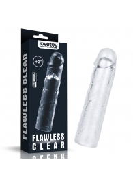 Прозрачная насадка-удлинитель Flawless Clear Penis Sleeve Add 2 - 19 см. - Lovetoy - в Мурманске купить с доставкой