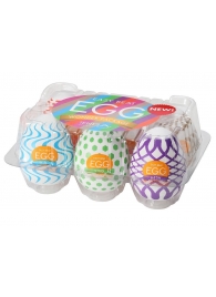 Набор из 6 мастурбаторов Tenga EGG IV с различным рельефом - Tenga - в Мурманске купить с доставкой