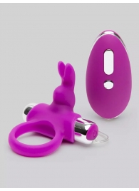 Лиловое виброкольцо с пультом ДУ Remote Control Cock Ring - Happy Rabbit - в Мурманске купить с доставкой