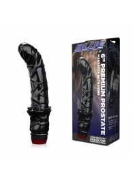 Черный вибромассажер простаты 6  Premium Prostate Massager - BlueLine - в Мурманске купить с доставкой