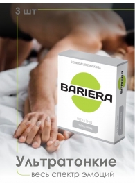 Ультратонкие презервативы Bariera Ultra Thin - 3 шт. - Bariera - купить с доставкой в Мурманске