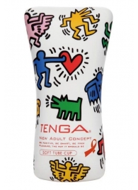 Мастурбатор-туба Keith Haring Soft Tube CUP - Tenga - в Мурманске купить с доставкой