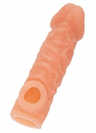 Телесная закрытая насадка с шершавой головкой Cock Sleeve Size S - 13,8 см. - KOKOS - в Мурманске купить с доставкой