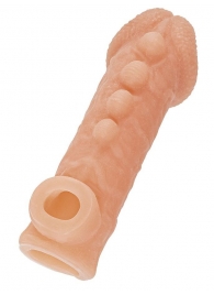 Телесная закрытая насадка с шишечками Cock Sleeve Size S - 13,8 см. - KOKOS - в Мурманске купить с доставкой