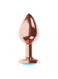 Пробка цвета розового золота с малиновым кристаллом Diamond Topaz Shine L - 8,3 см. - Lola Games - купить с доставкой в Мурманске