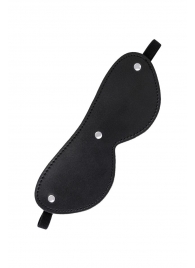 Черная кожаная маска Anonymo с мягким подкладом - ToyFa - купить с доставкой в Мурманске