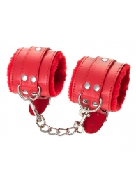 Красные наручники Anonymo из искусственной кожи - ToyFa - купить с доставкой в Мурманске
