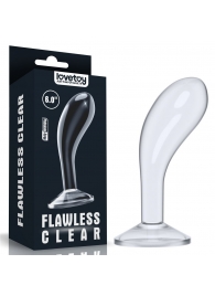 Прозрачный стимулятор простаты Flawless Clear Prostate Plug - 15 см. - Lovetoy - в Мурманске купить с доставкой