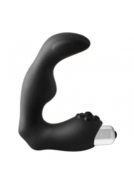 Черный вибромассажер простаты FantASStic Vibrating Prostate Massager - 11,3 см. - Dream Toys - в Мурманске купить с доставкой